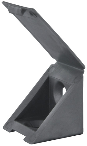 Taquet équerre simple en plastique gris 22 x 22 x 23 mm - Brico Dépôt