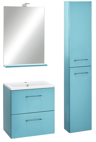 Miroir SLIM turquoise laqué brillant l. 50 X H.70 X P. 11,6 cm - Brico Dépôt