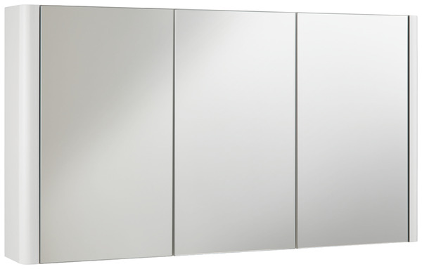 Armoire miroir Salsa laqué blanc brillant L. 100 x H. 55 x P 14 cm - Brico Dépôt