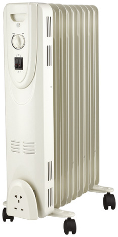 Radiateur bain d'huile à thermostat manuel 2 000 W - Brico Dépôt