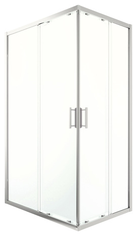 Accès d'angle rectangulaire "Beloya" l.120 cm en verre transparent - GoodHome - Brico Dépôt