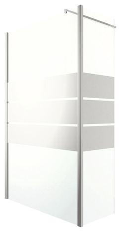 Paroi de douche à l'italienne Walk-In + retour  "Beloya" l.125 cm en verre effet miroir - GoodHome - Brico Dépôt