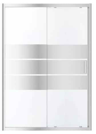 Porte de douche coulissante 2 volets "Beloya" l. 140cm en verre effet miroir - GoodHome - Brico Dépôt