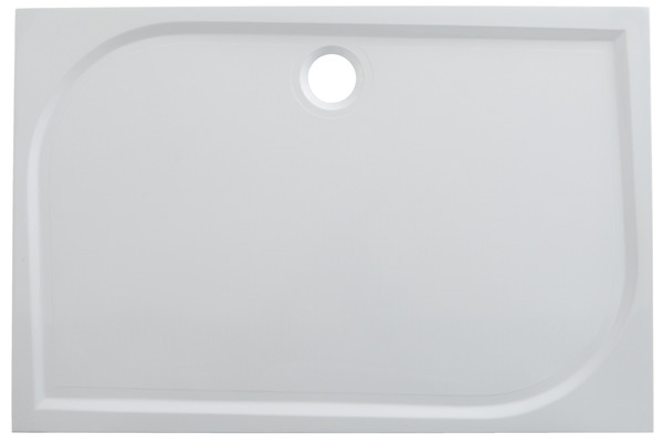 Receveur de douche rectangulaire extraplat en résine blanc 120 x 90 cm  - GoodHome - Brico Dépôt