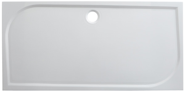 Receveur de douche rectangulaire extraplat en résine blanc 160 x 80 cm - GoodHome - Brico Dépôt