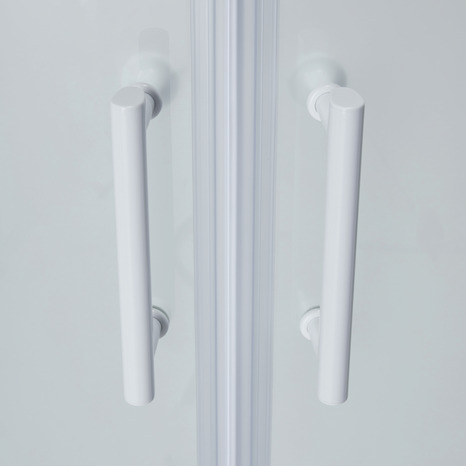 Porte de douche angle circulaire 190 x 90 cm verre aspect dépoli - Cooke and Lewis - Brico Dépôt