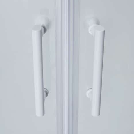 Porte de douche angle circulaire 190 x 90 cm verre aspect dépoli - Cooke and Lewis - Brico Dépôt