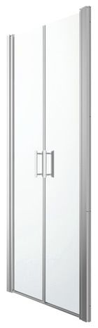 Porte de douche battante "Beloya" l.90 cm en verre transparent - GoodHome - Brico Dépôt