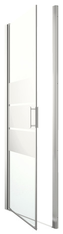 Porte de douche pivotante "Beloya" l.80 cm en verre effet miroir - GoodHome - Brico Dépôt