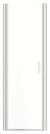 Porte de douche pivotante "Beloya" l.70 cm en verre transparent - GoodHome - Brico Dépôt