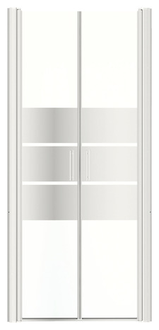 Porte de douche battante "Beloya" l.90 cm en verre effet miroir - GoodHome - Brico Dépôt
