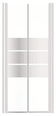 Porte de douche battante "Beloya" l.90 cm en verre effet miroir - GoodHome - Brico Dépôt