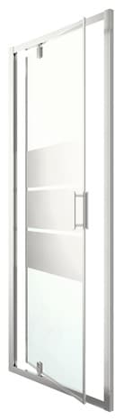 Porte de douche pivotante "Beloya" l.90 cm en verre effet miroir - GoodHome - Brico Dépôt