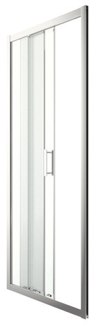 Porte de douche coulissante 3 volets "Beloya" l. 90 cm en verre transparent - GoodHome - Brico Dépôt
