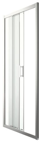 Porte de douche coulissante 3 volets "Beloya" l. 90 cm en verre transparent - GoodHome - Brico Dépôt