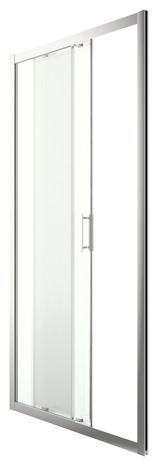 Porte de douche coulissante 2 volets "Beloya" l.100 cm en verre transparent - GoodHome - Brico Dépôt