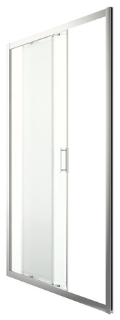 Porte de douche coulissante 2 volets "Beloya" l.120 cm en verre transparent - GoodHome - Brico Dépôt