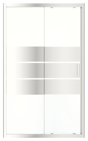 Porte de douche coulissante 2 volets "Beloya" l.120 cm en verre effet miroir - GoodHome - Brico Dépôt