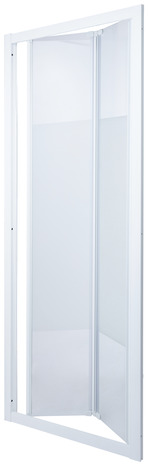 Porte de douche pliante réversible 2 volets en verre l. 80 cm en verre transparent - Cooke and Lewis - Brico Dépôt