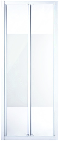 Porte de douche pliante réversible 2 volets en verre l. 80 cm en verre transparent - Cooke and Lewis - Brico Dépôt