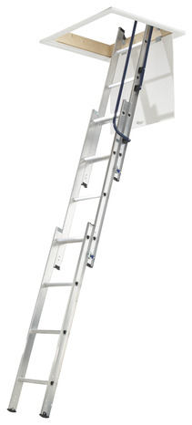 Escalier escamotable antidérapant avec 3 sections repliables modèle 37093 - Mac Allister - Brico Dépôt