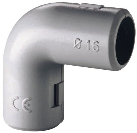 Lot de 5 équerres grises PVC rigide IRL Ø 25mm - Zenitech - Brico Dépôt