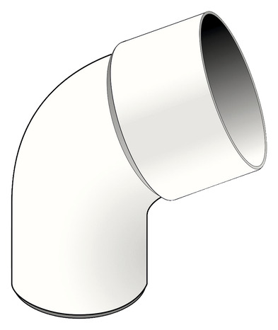 Coude en PVC 67 ° blanc Ø 80 mm - Brico Dépôt