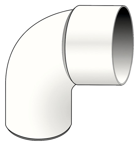 Coude en PVC Dév. 16 mm Ø 50 mm Ce coude est doté d'une courbure à 67°30 - Brico Dépôt