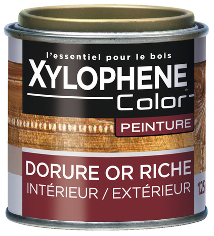 Peinture dorure couleur or riche 0,125 L pour embellir ou restaurer des objets décoratifs - Xylophene - Brico Dépôt
