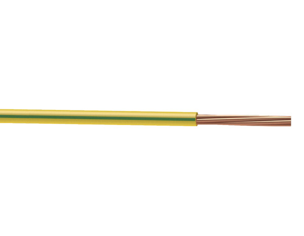 Fil électrique H07VR 6 mm² vert/jaune - 50 m - Nexans - Brico Dépôt