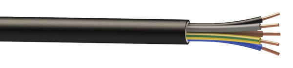 Câble électrique R2V 5G1,5 mm² noir - 5 m - Nexans - Brico Dépôt