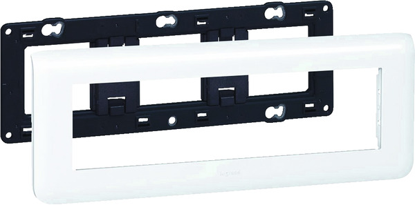 Plaque horizontale + support 8 modules - Legrand - Brico Dépôt