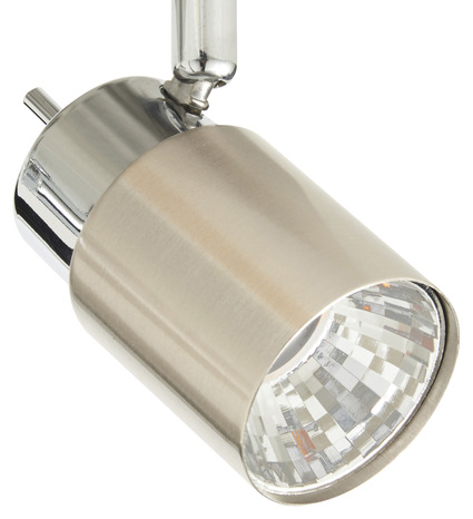Plafonnier 4 spots métal chromé LED intégrée "Hades" H. 14,5 x L. 55,5 cm - Colours - Brico Dépôt