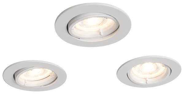 Lot de 3 spots orientables LED - Blanc - Colours - Brico Dépôt