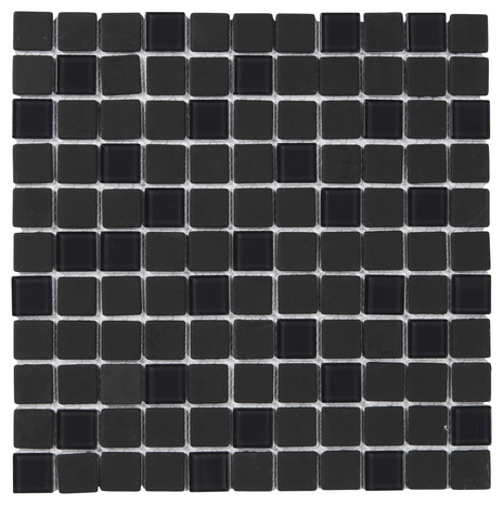 Mosaïque "Genovia" noir - l. 29,5 x L. 29,5 cm - Colours - Brico Dépôt