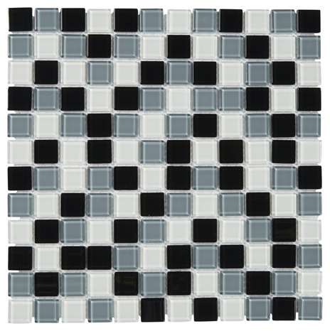 Mosaïque "Tarente" mix gris/noir/blanc - l. 30 x L. 30 cm - Colours - Brico Dépôt