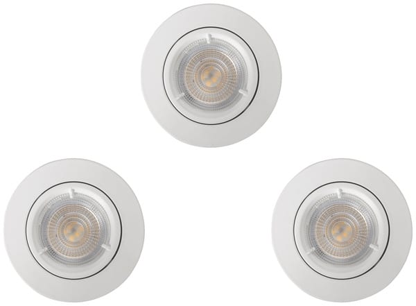 Lot de 3 spots orientables LED - Blanc - Colours - Brico Dépôt