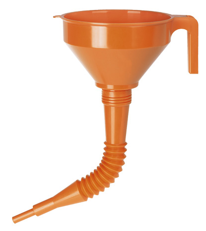 Entonnoir orange en polyéthylène haute densité 160 mm avec bec 45 mm - Brico Dépôt