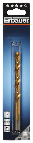 Foret à métaux Tin 11 x 142 mm - DRL65540 - Erbauer - Brico Dépôt