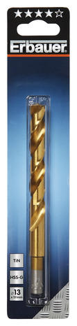 Foret à métaux Tin 13 x 151 mm - DRL35308 - Erbauer - Brico Dépôt