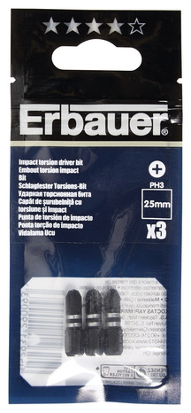 Erb embouts impact phil3 25mm 3pcs - Erbauer - Brico Dépôt