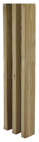 Demi-poteau pin double rainure traité autoclave classe 4 "Lemhi" - H. 2,40 m. Section : 90 mm x 45 mm - Blooma - Brico Dépôt