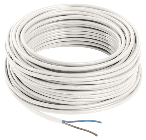 Câble électrique H03VVH2F 2 x 0,75 mm² blanc - 25 m - Nexans - Brico Dépôt