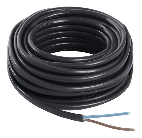 Câble électrique H03VVH2F 2 x 0,75 mm² noir - 5 m - Nexans - Brico Dépôt