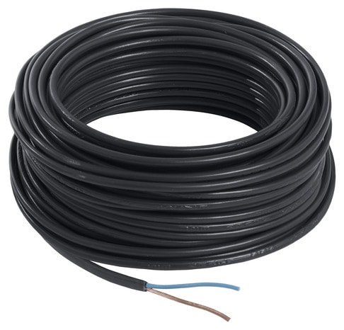 Câble électrique H03VVH2F 2 x 0,75 mm² noir - 25 m - Nexans - Brico Dépôt