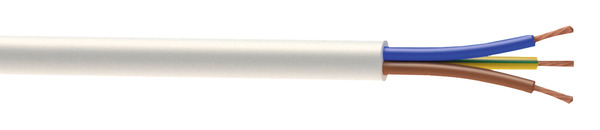 Câble électrique H03VVF 3G0,75 mm² blanc - 5 m - Nexans - Brico Dépôt