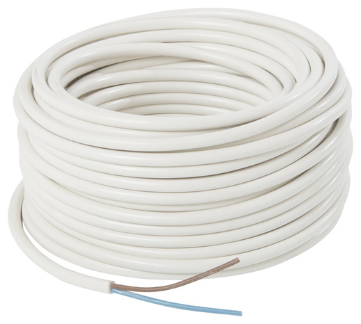 Câble électrique H05VVF 2 x 1,5mm² blanc - 25 m - Nexans - Brico Dépôt