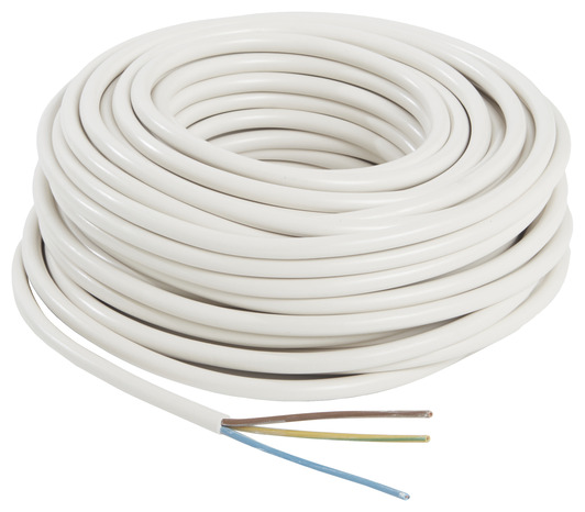 Câble électrique H05VVF 3G1,5mm² blanc - 25 m - Nexans - Brico Dépôt