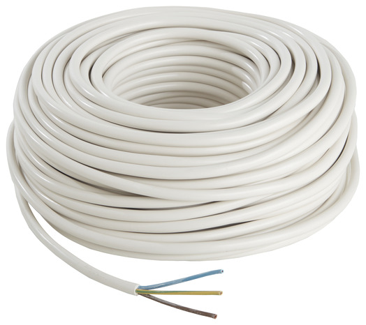 Câble électrique H05VVF 3G1,5mm² blanc - 50 m - Nexans - Brico Dépôt