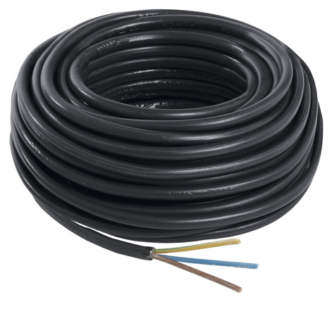 Câble électrique H05VVF 3G1,5mm² noir - 10 m - Nexans - Brico Dépôt